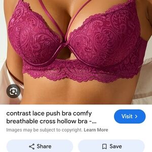 Avon Fuchsia Lace Bra